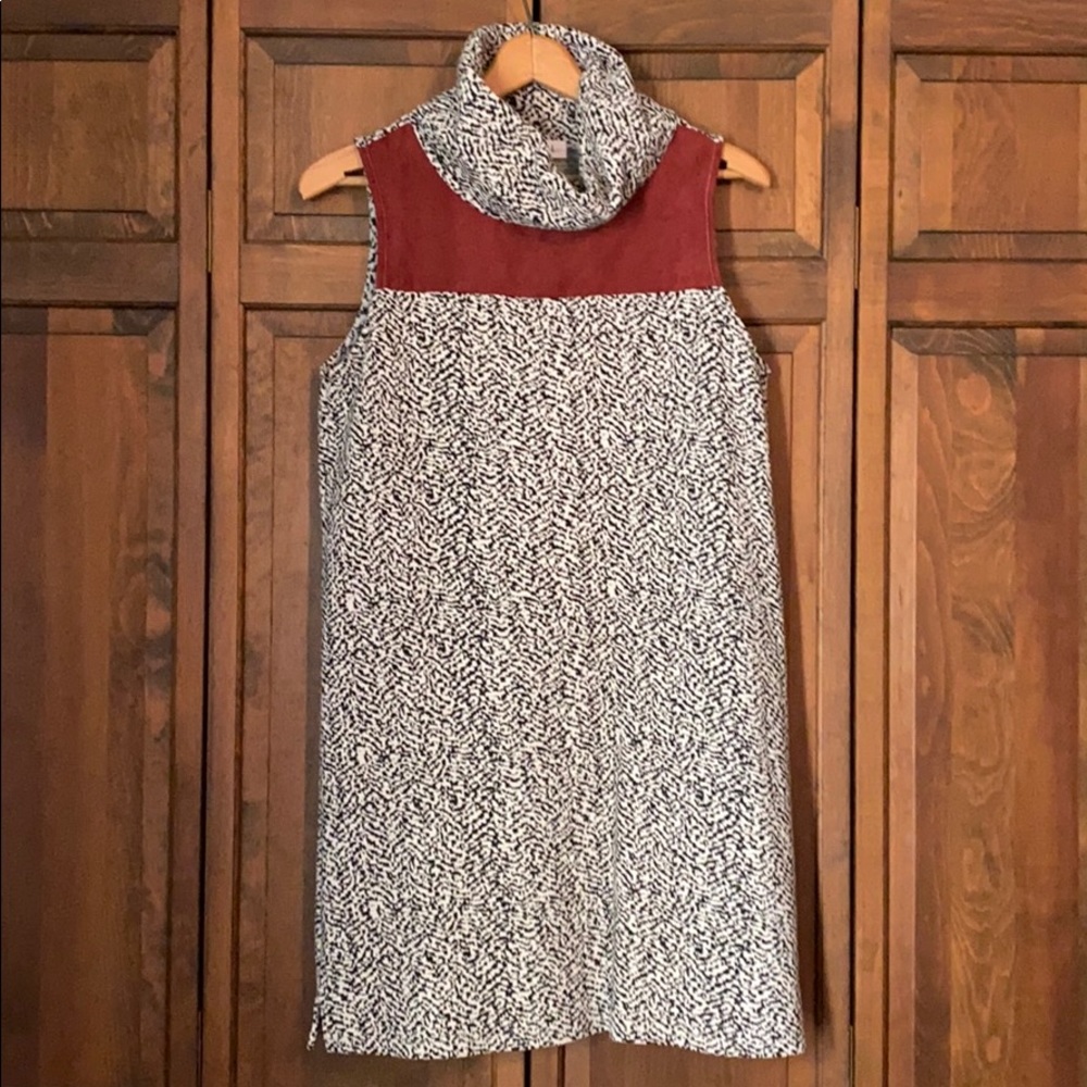 Cowl neck, sleeveless dress